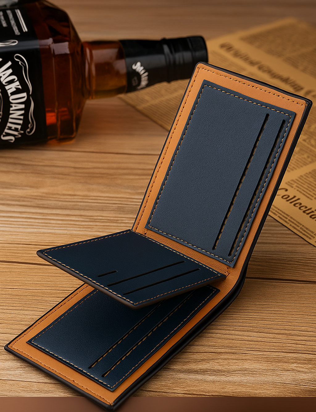 🔥 Billetera Fuerdanni de Cuero Sintético – Elegancia Masculina 🔥